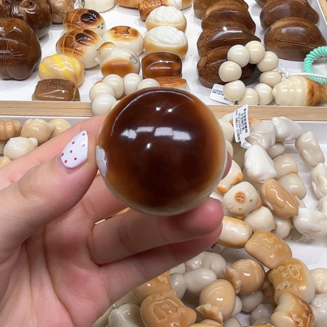 菩提根/象牙果手串8.11.31象牙果把件馒头微瑕