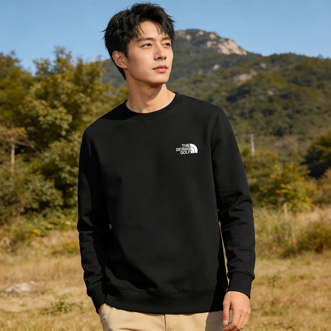 THEDEYANGGOLF秋季圆领套头卫衣百搭舒适男女同款 卫衣