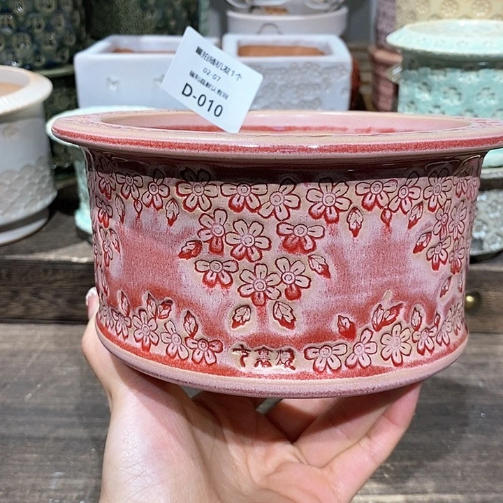 七里烧花盆2-7-010口径12