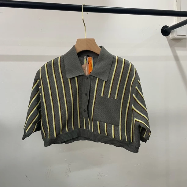 99新 MIU MIU/缪缪 短款针织短袖/40码/D01186