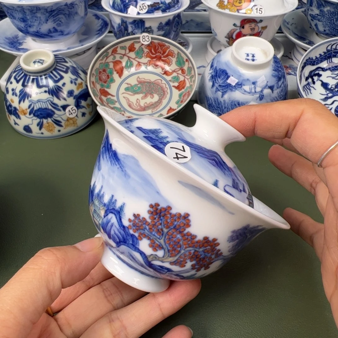 陶瓷景德镇纯手工纯手绘茶具木木74