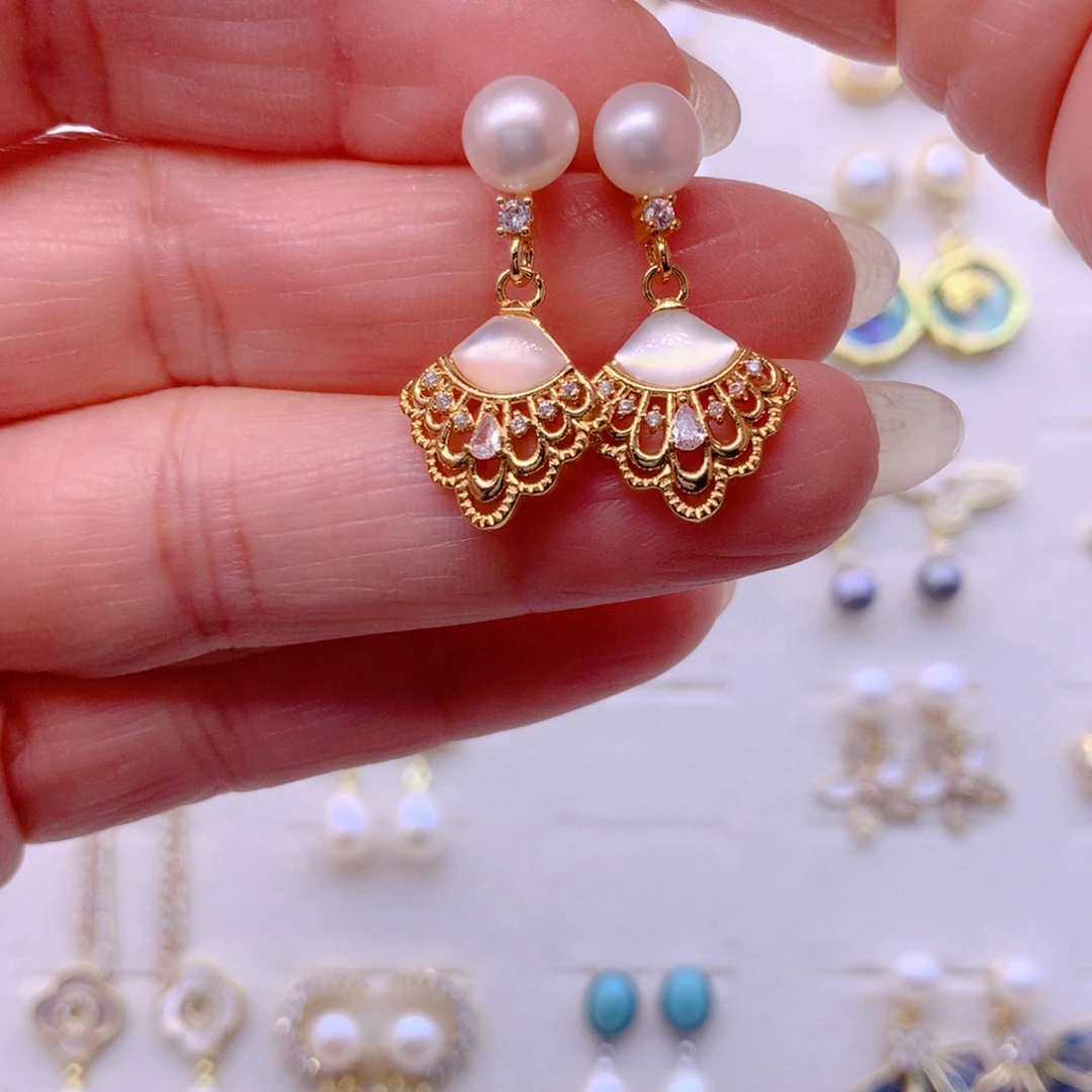 耳饰淡水珍珠合金