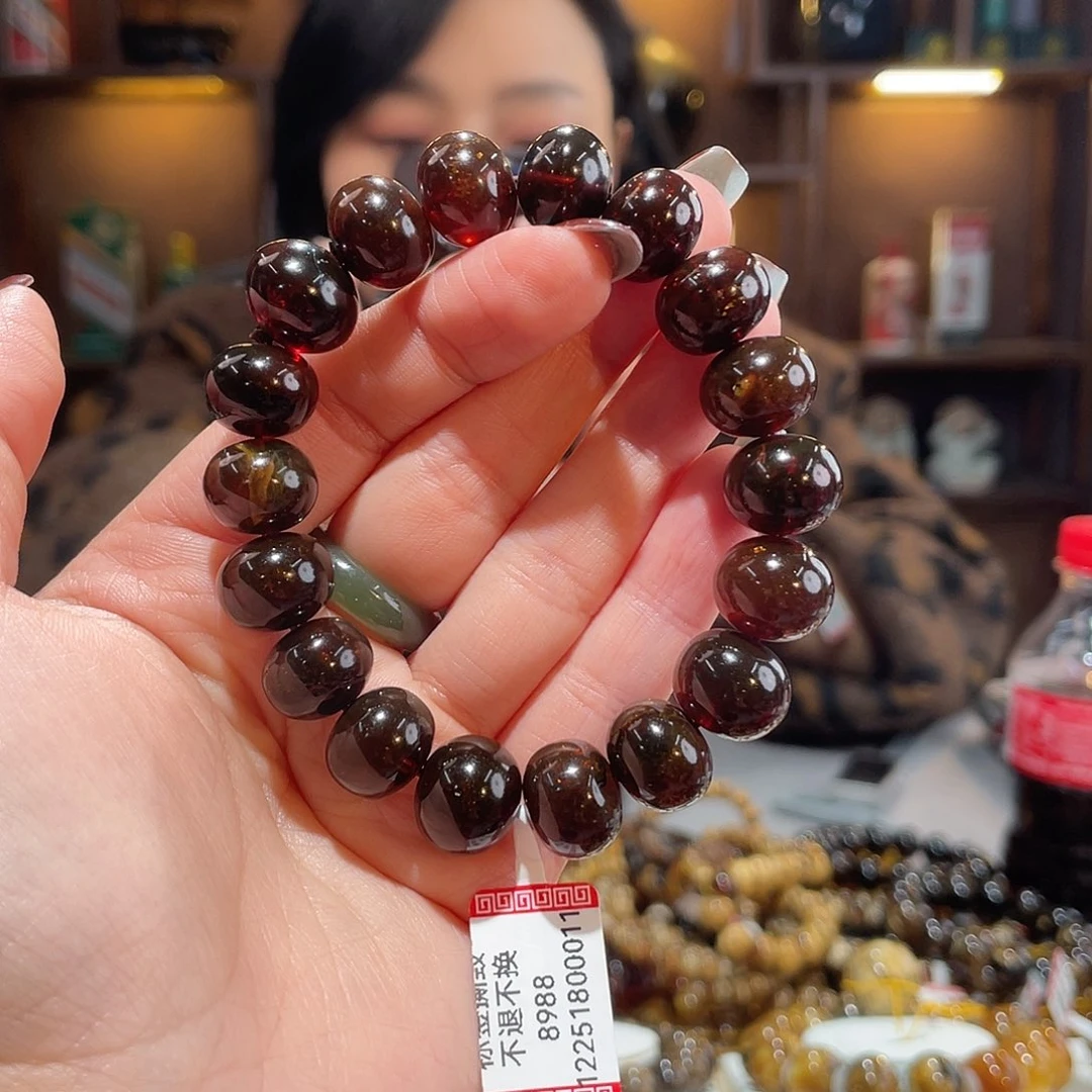 随***名琥珀未镶嵌手链13m一