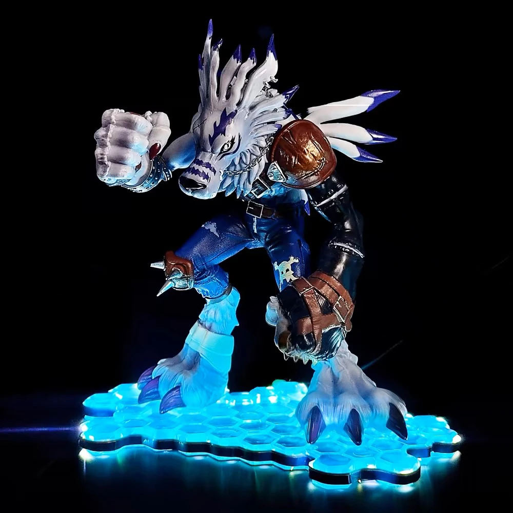 【现货】数码宝贝系列 兽人加鲁鲁 (升级版 地台发光) 优质祖国手办