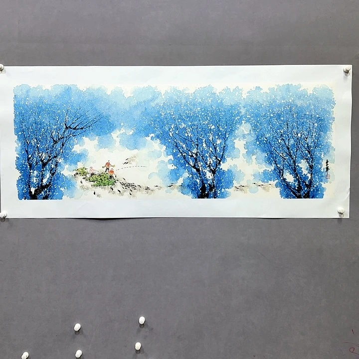 国画亲笔手绘放心去藏