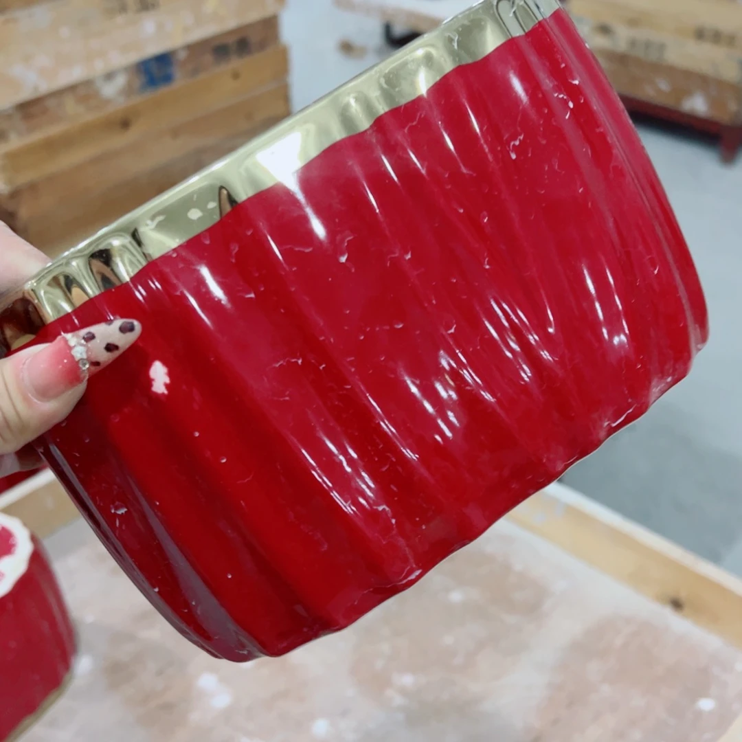 有孔，陶瓷花盆满10米包邮发货