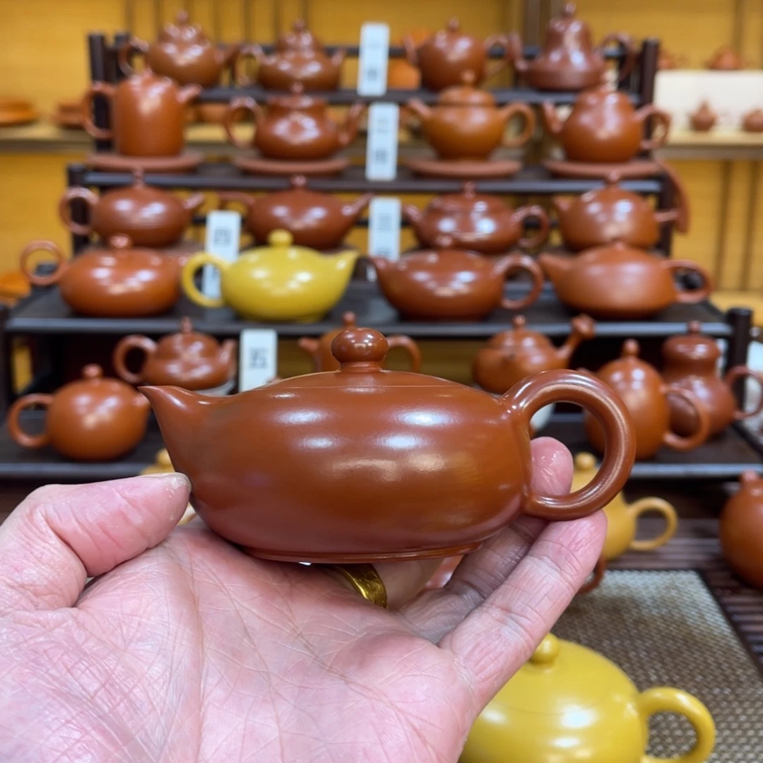 茶壶紫砂潮州手拉壶 红