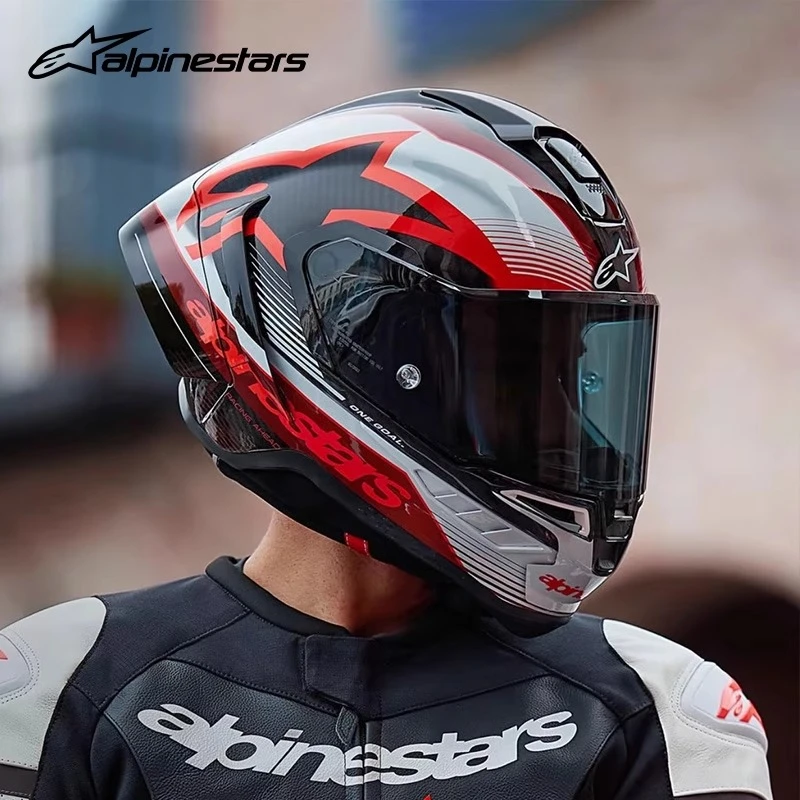 alpinestars/a星头盔SR10摩托车头盔龙年赛道碳纤维全盔大尾翼