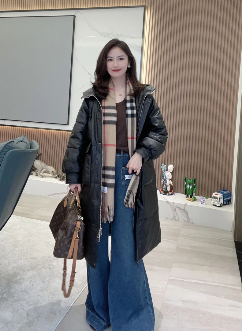 2025-网红宽松气质百搭休闲款白鹅绒短款纯色皮皮羽绒服女-7709