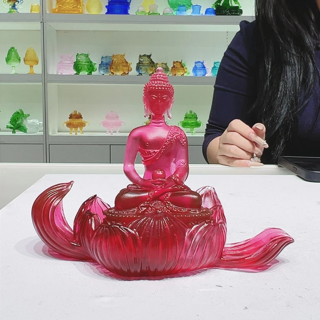 【闪购商品】手工艺品琉璃花开见佛药师佛