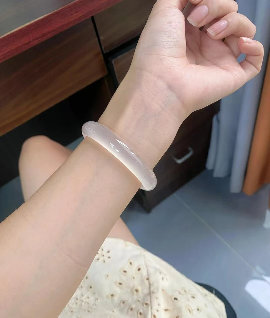 天然玉石玛瑙荔枝冻正圈手镯多样性发一