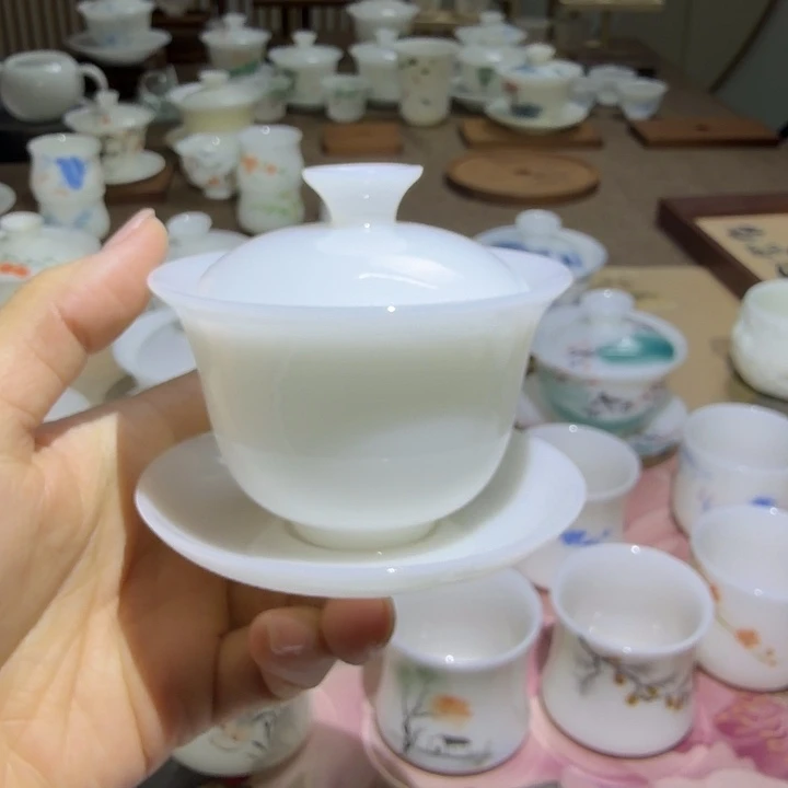 璞玉三才盖碗盖下100