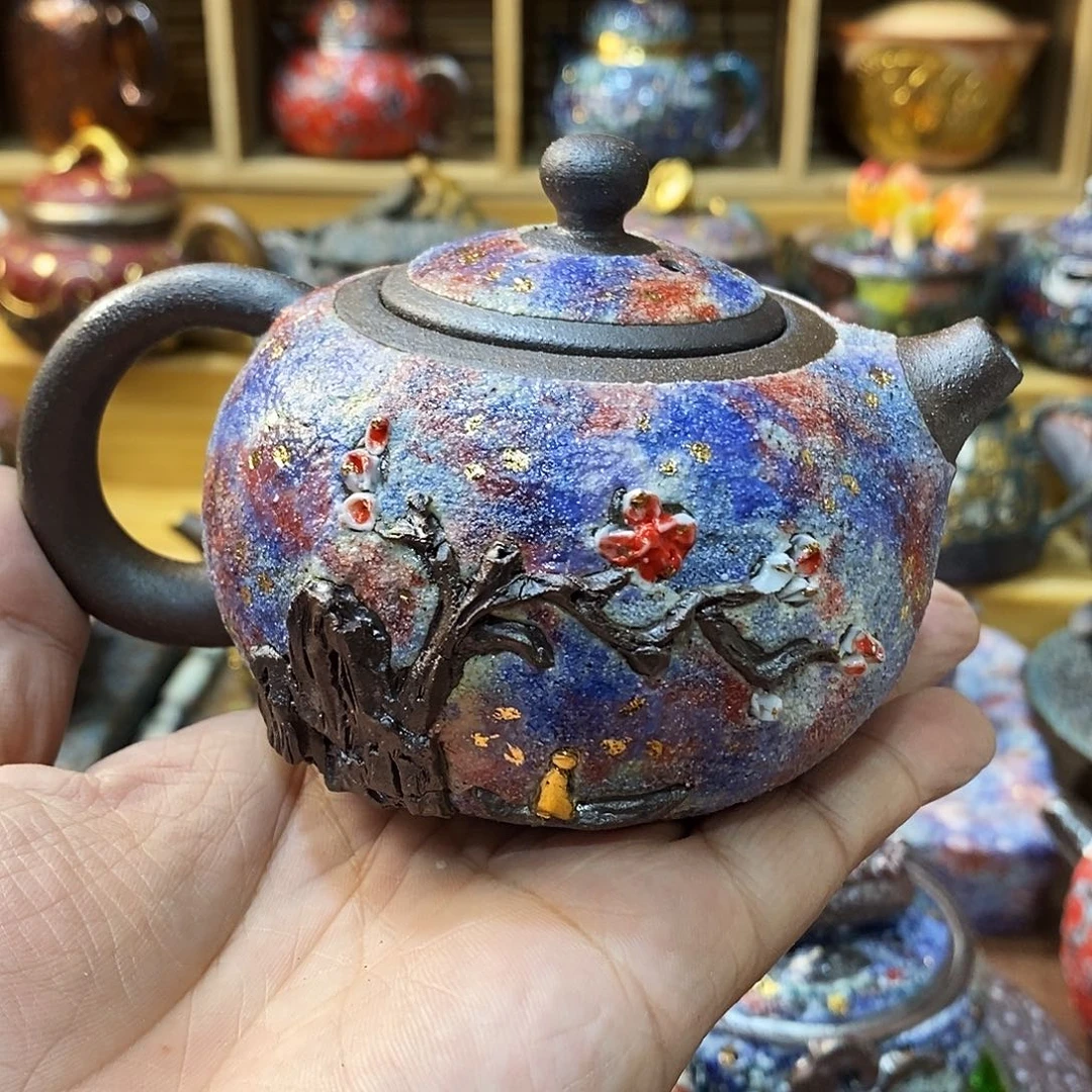 粗陶志野柴烧茶器