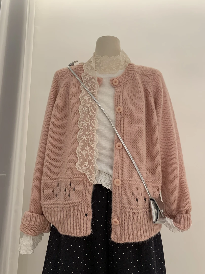 【甜甜】欧若风春季宽松百搭毛衣6068