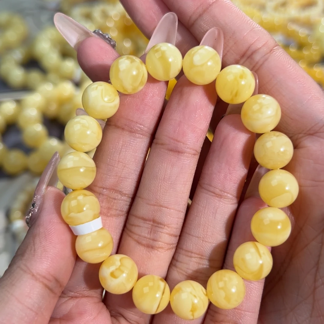 手链琥珀未镶嵌11mm妖花 14.2