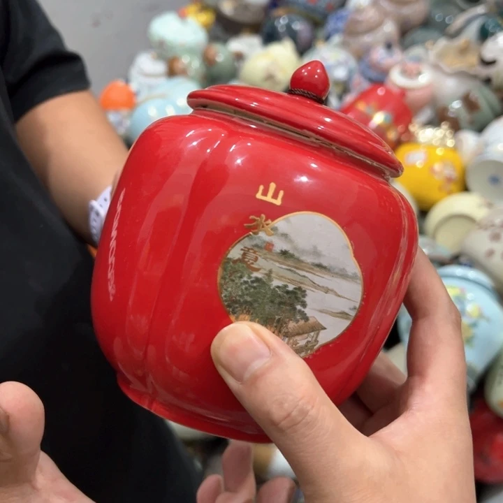 瑕疵福利品陶瓷茶叶罐介意勿拍