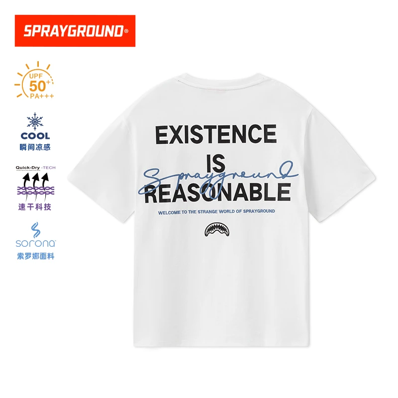 SPRAYGROUND鲨鱼嘴短袖T恤防晒凉感速干刺绣印花高街XB WE120259