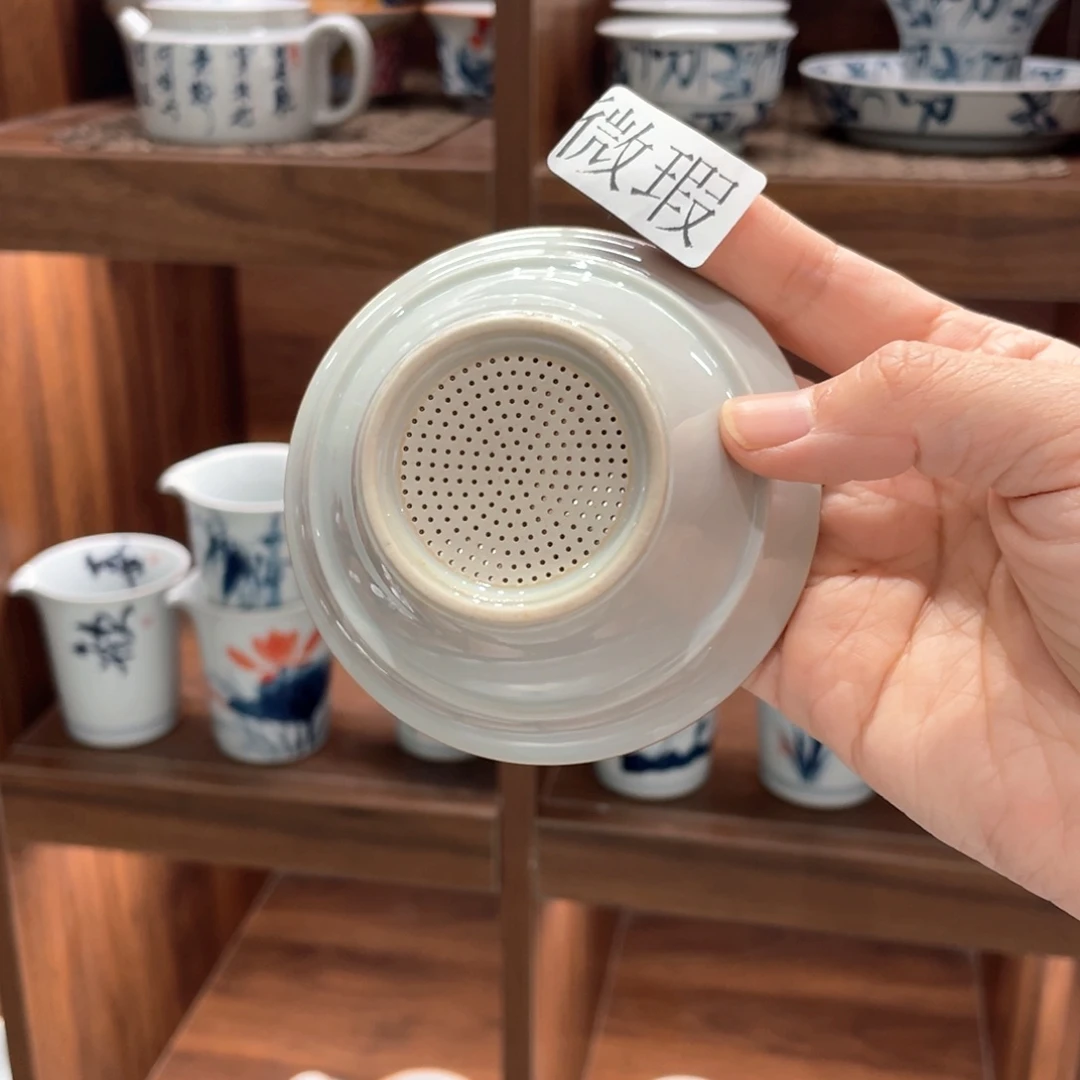 微瑕釉下彩纯手绘