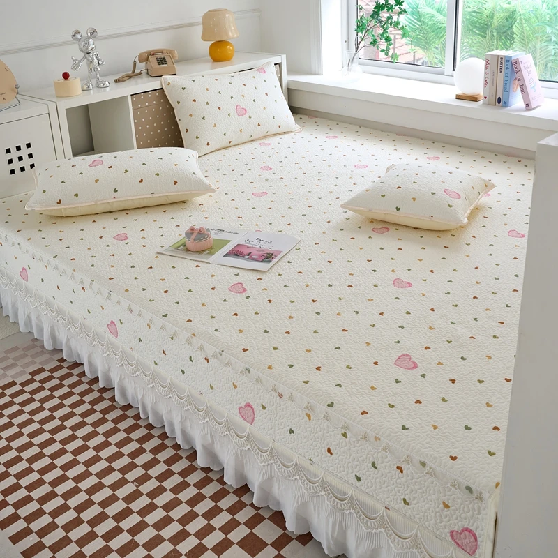 定做高端纯棉榻榻米床盖 防滑单件四季通用夹棉炕罩 大炕专用床单