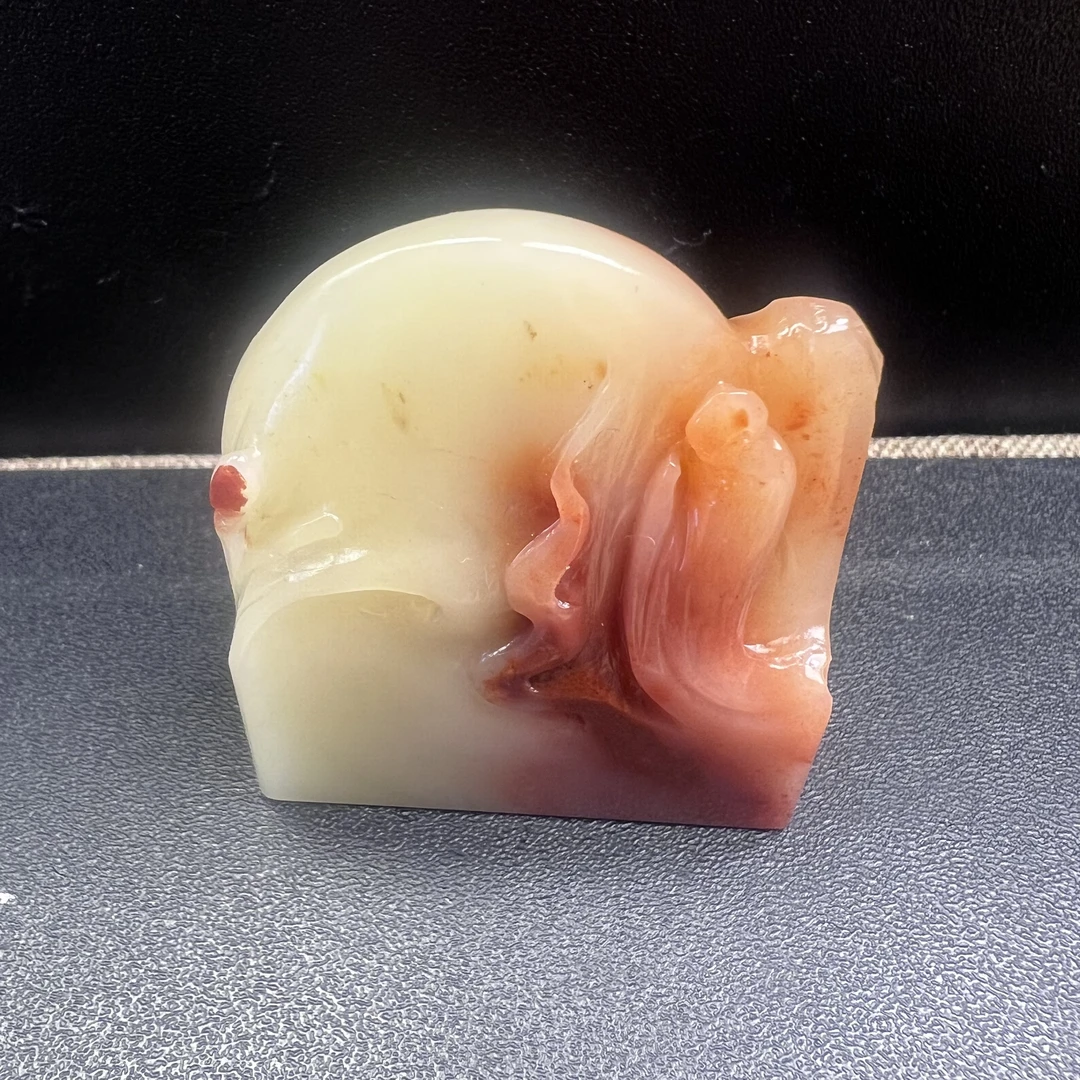 1.2✖️3.5✖️4.2cm《悟道》寿山石芙蓉石三菜篆刻姓名