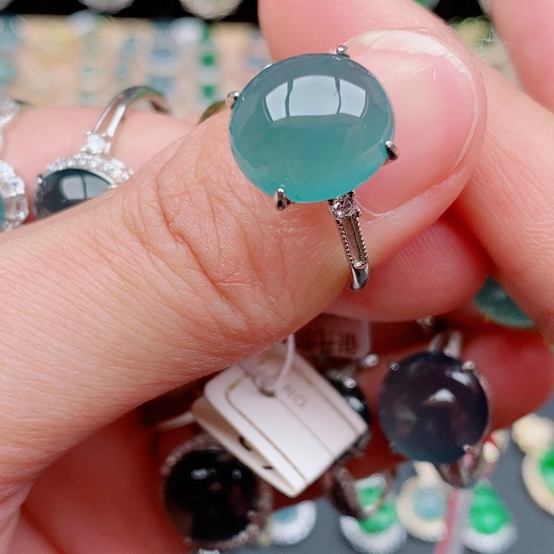 银S925镶嵌戒指翡翠