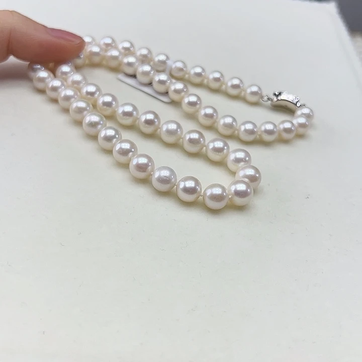 颈饰银S925镶嵌淡水珍珠➕8高品极光炫彩
