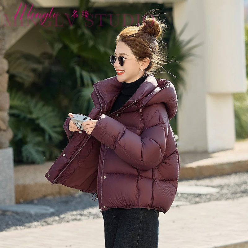 2025新款羽绒服女短款高品质外套时尚百搭显瘦云朵泡芙连帽面包服