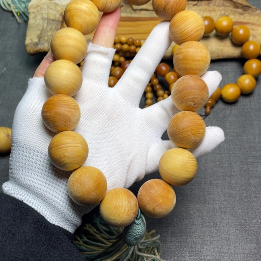 柏木（崖柏）2.5黄泥膏毛珠手持