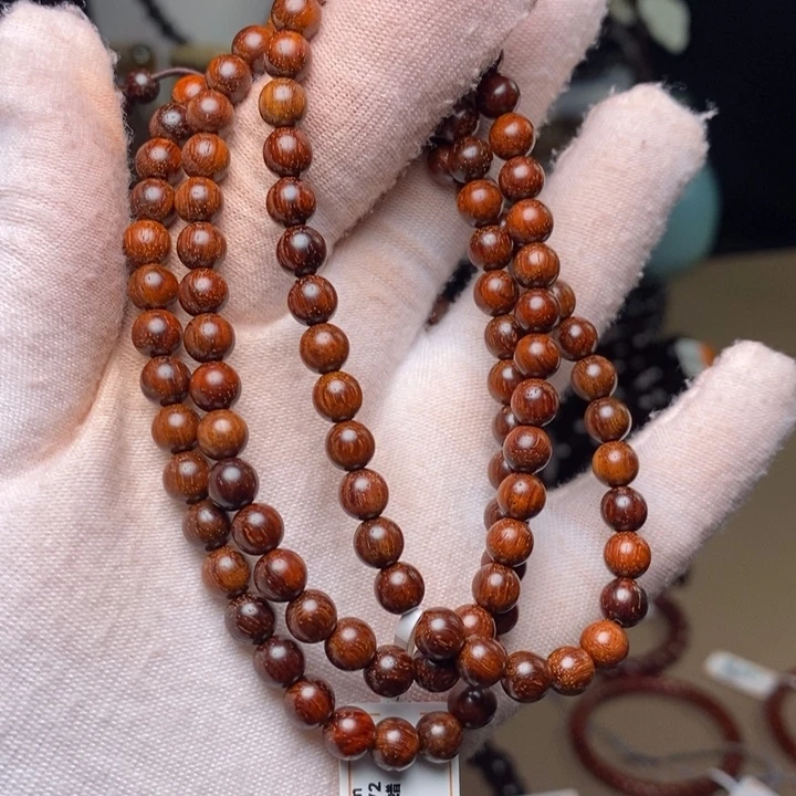 小叶紫檀手串/手链原汁原味0.6-108粒 偏树心特价