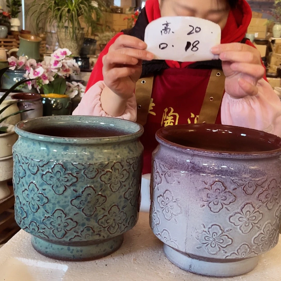 紫砂花盆高度20口径18