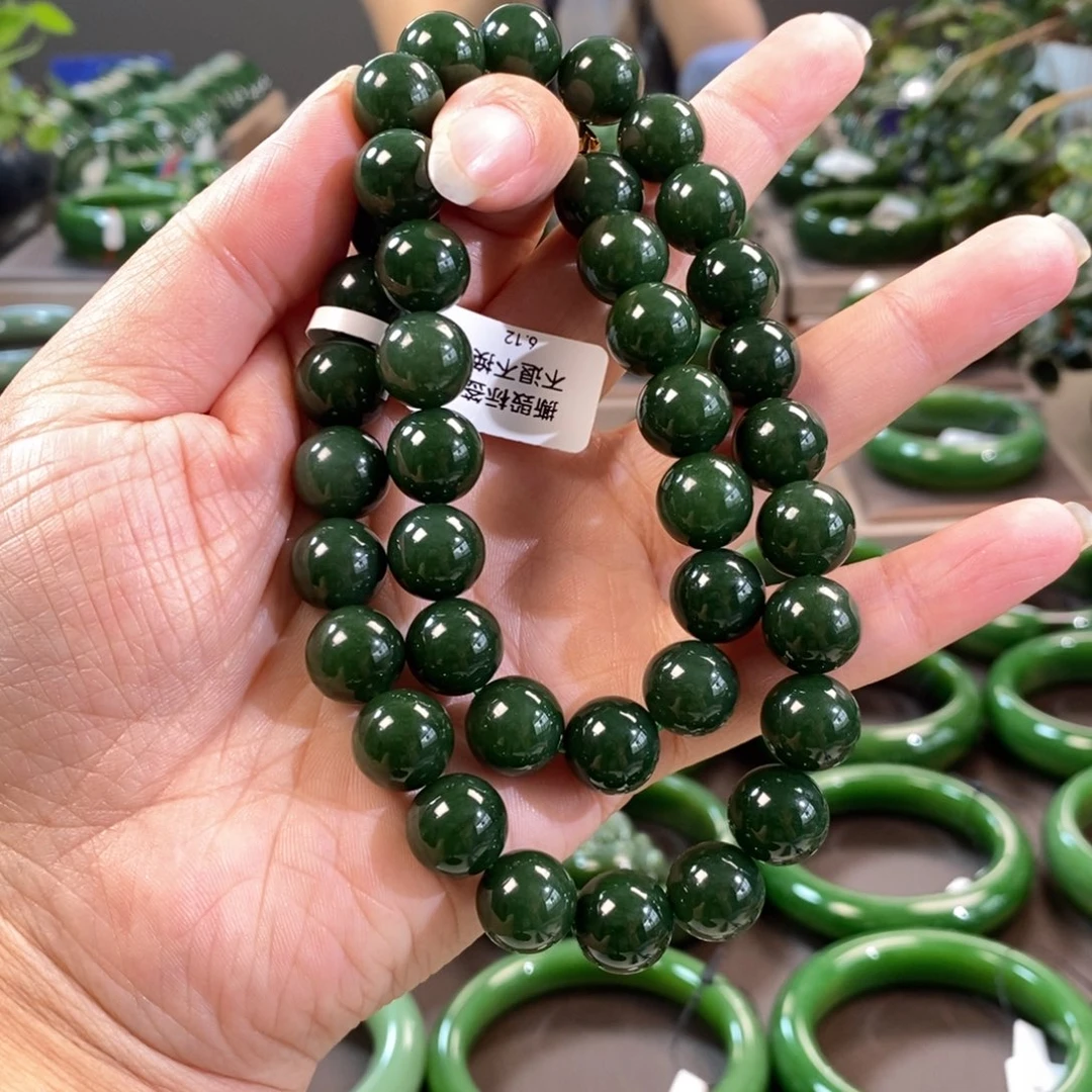 软玉未镶嵌颈饰卡12菠菜绿