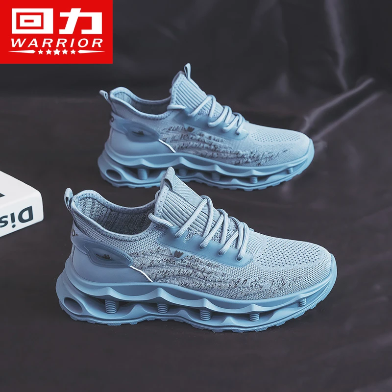 Warrior/回力鞋子男款2025春夏新款情侣百搭休闲跑步透气飞织网鞋