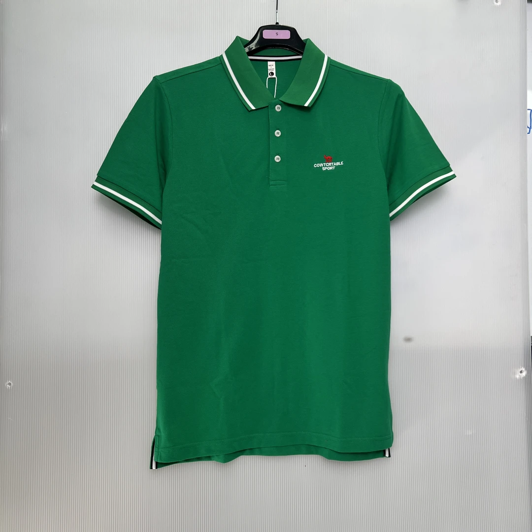 B132男士时尚休闲短袖POLO衫宽松开胸上衣春夏新款