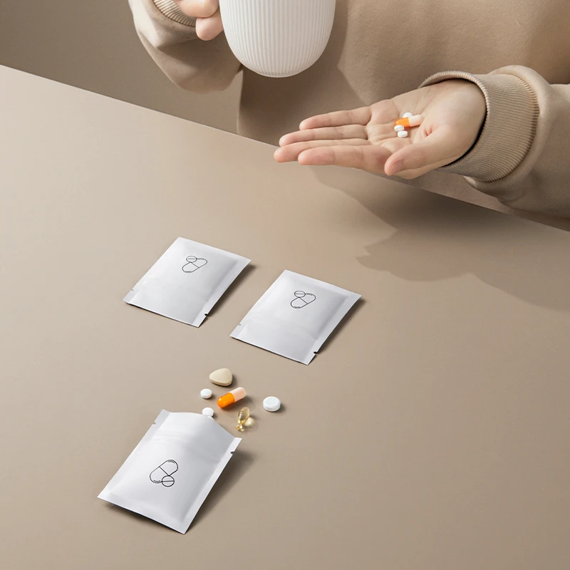 随身避光小药袋便携密封鱼油随身户外药袋分装食品材质铝箔自封袋