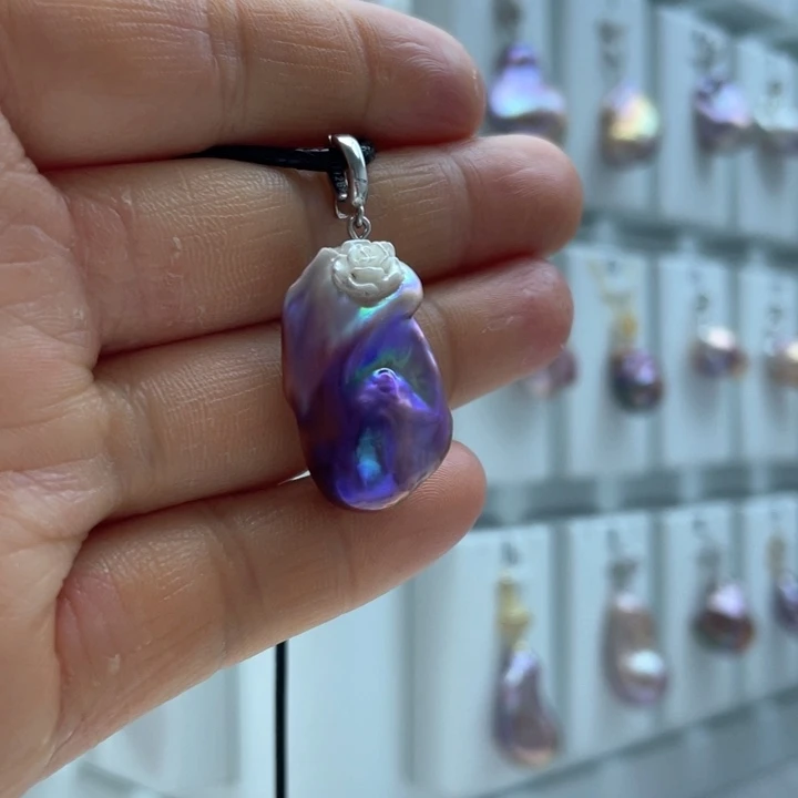 淡水珍珠颈饰银S925镶嵌