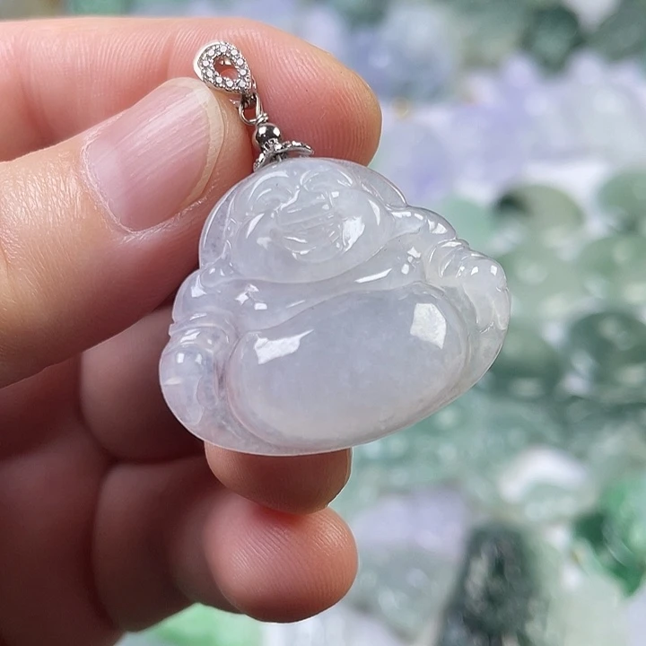 翡翠未镶嵌颈饰佛公