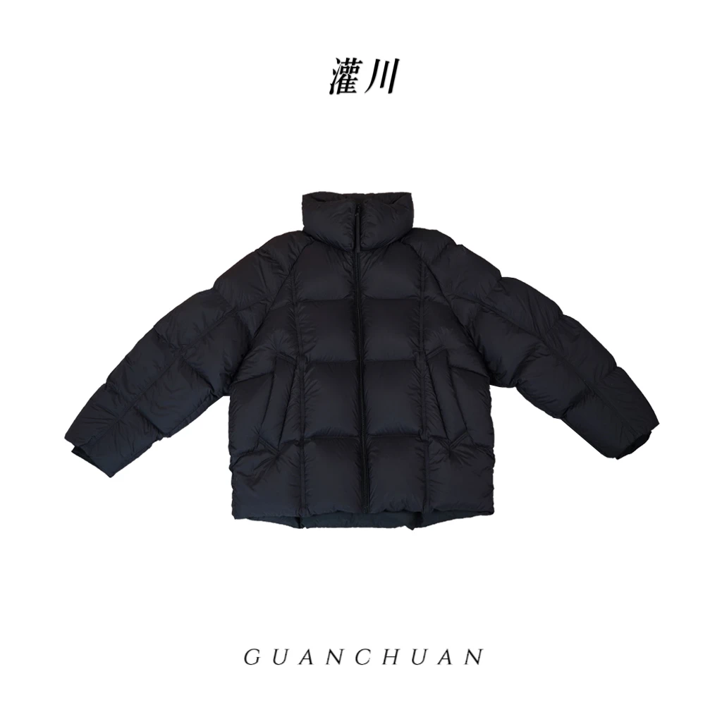 冬2025新款男士鹅绒服云感纯色短款连帽简宽松约百搭GC25时尚休闲