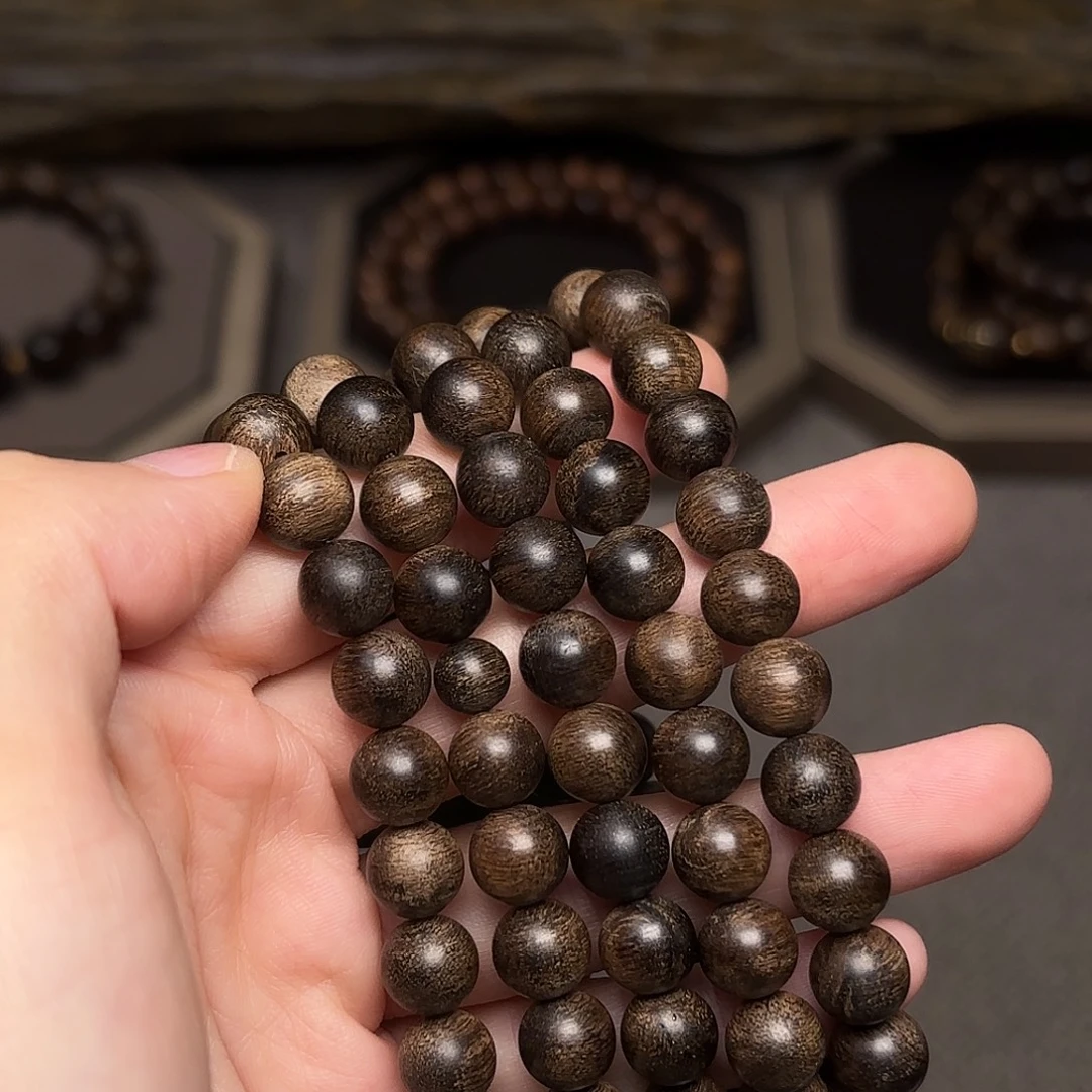 沉香手串越南芽庄白棋楠限量款0.8×108