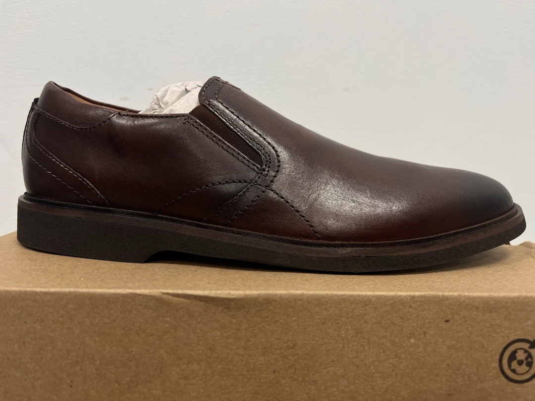 默认微瑕介意勿拍 - C家发泡底超轻男士棕色真皮一脚蹬通勤鞋