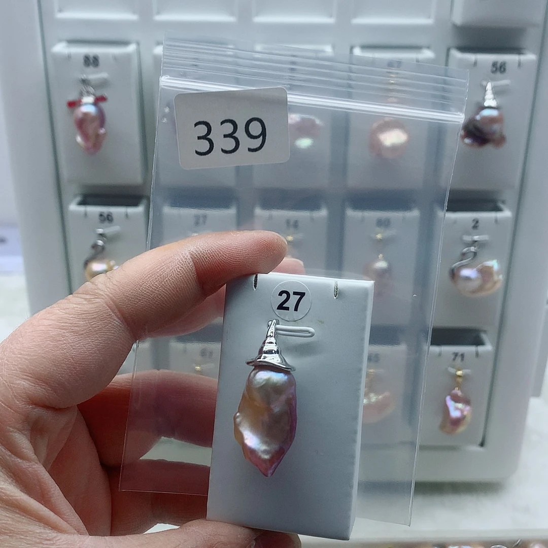 合金吊坠(不含链)淡水珍珠