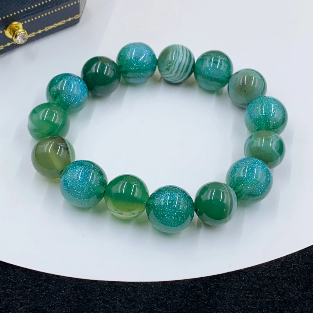 4219   绿色珠珠手串多样性发货