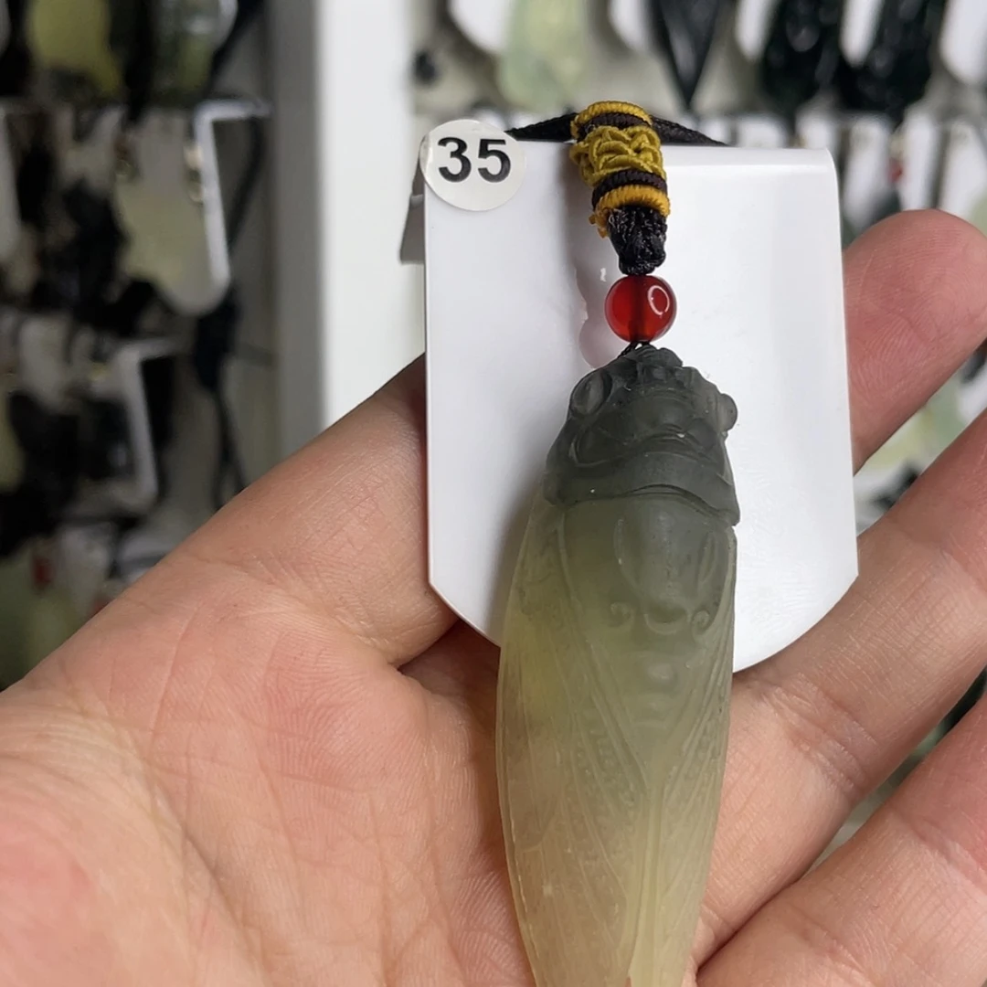 【闪购商品】岫玉颈饰未镶嵌我***肉蝉