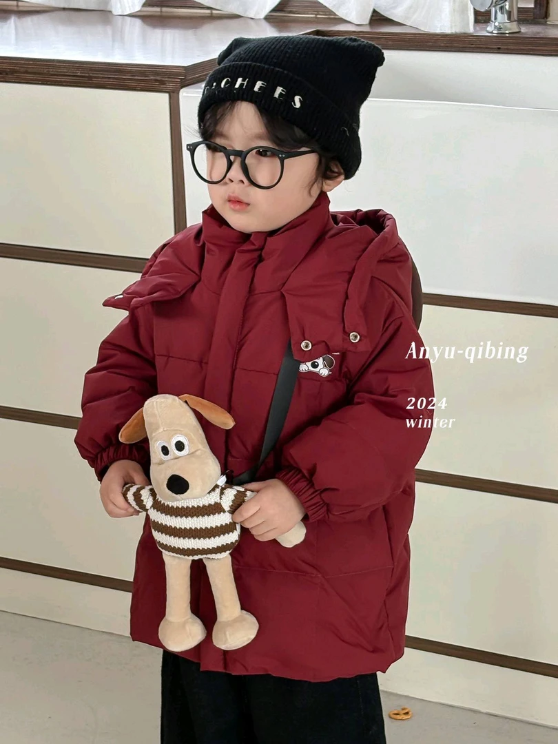 儿童羽绒服连帽中小童冬季加厚保暖洋气儿童男童女童