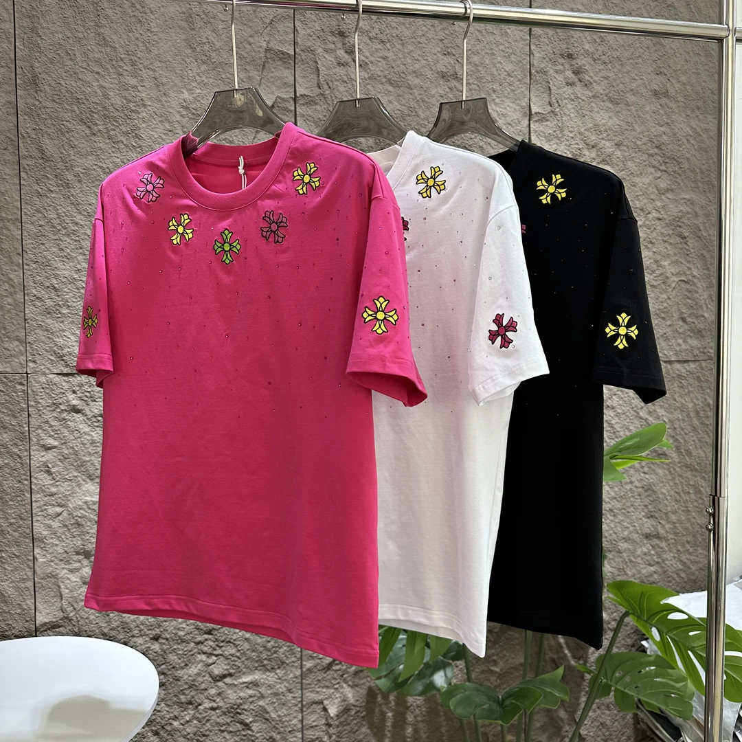 高级感男装短袖设计师款男装气场强大轻奢时尚男装半袖男情侣装