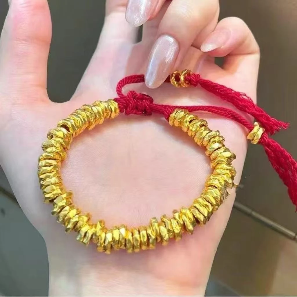 足银手链 手工古法锤纹盘缠  精工款