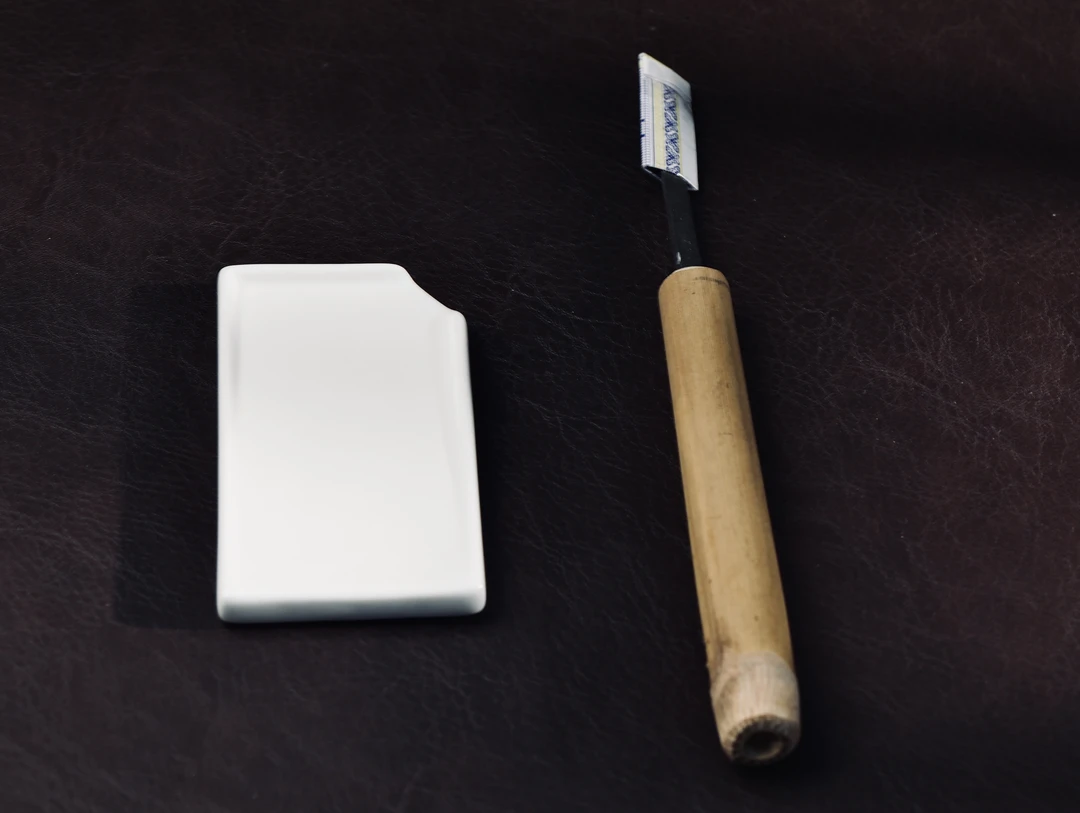 【一木一天堂】品香器具 白瓷切香板+勾刀