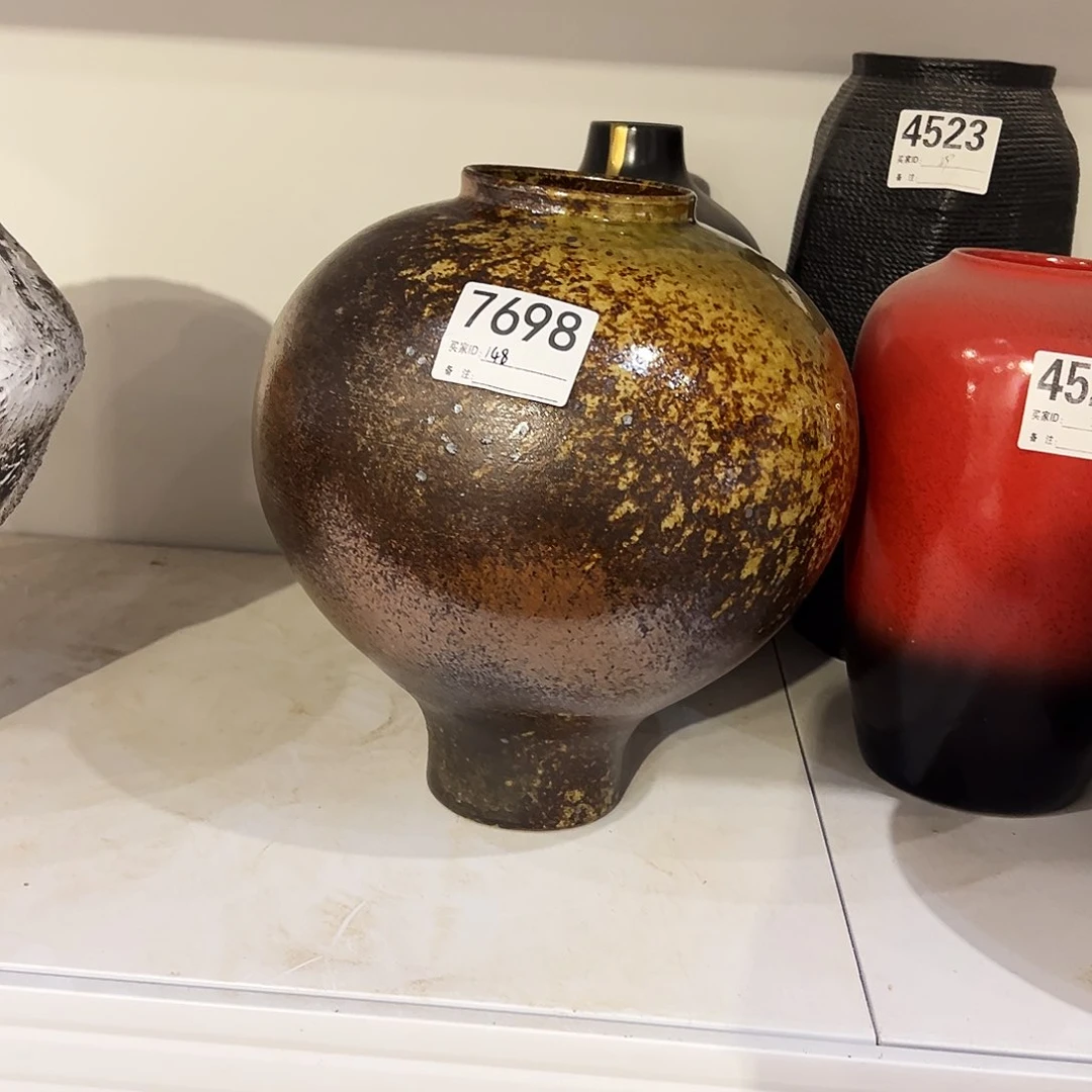 瓶轻**水7698高28口8陶瓷花瓶无孔