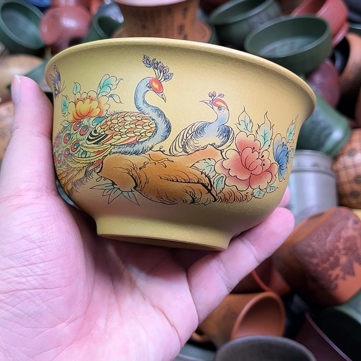 紫砂茶杯全手工紫砂主人杯