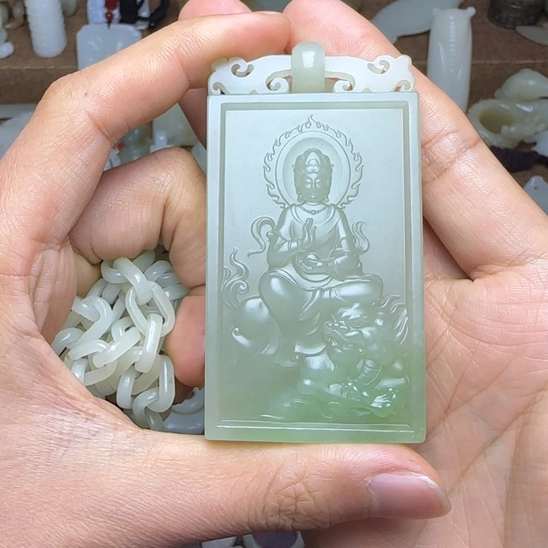 和田玉挂件未镶嵌牛**世