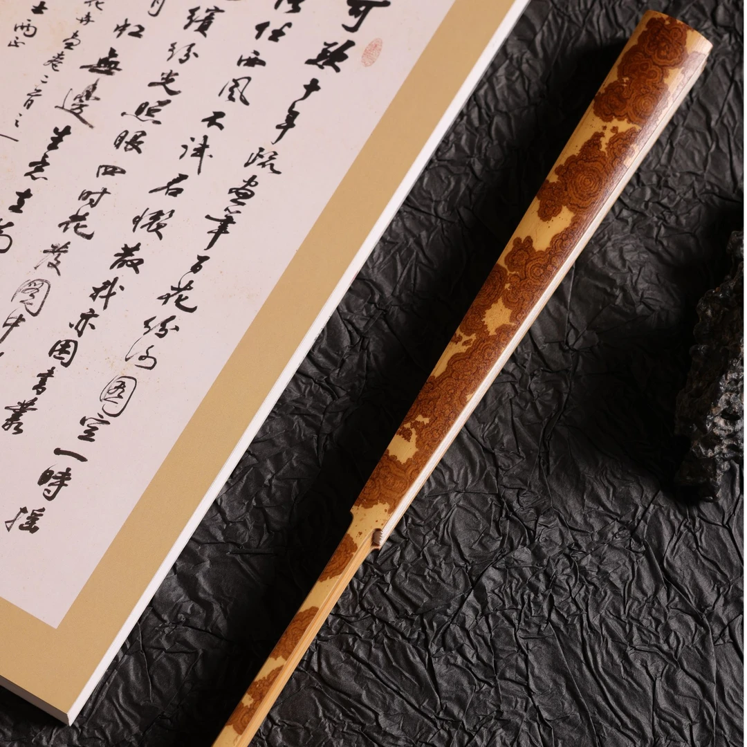 天下扇庄-晏龙大师麻栗坡老湘妃竹折扇文玩折扇